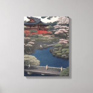 Toile Temple on the river - Japan
