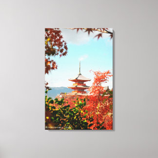 Toile Temple sanctuaire Kiyomizudera automne Japon voyag