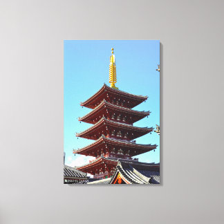 Toile Temple Sensoji Asakusa Japon Voyage Paysage