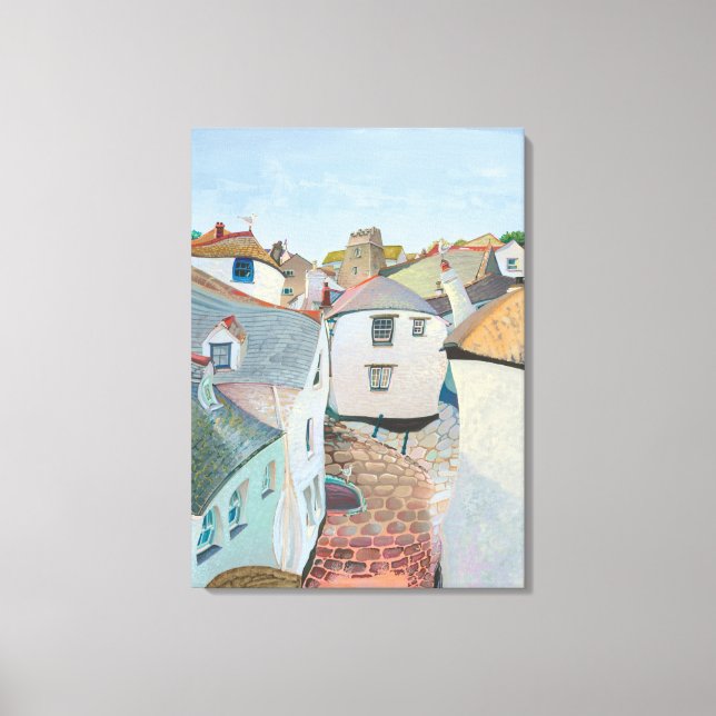 Toile 'Temps calme à Cornwall' par Gordon Ashton. (Recto)