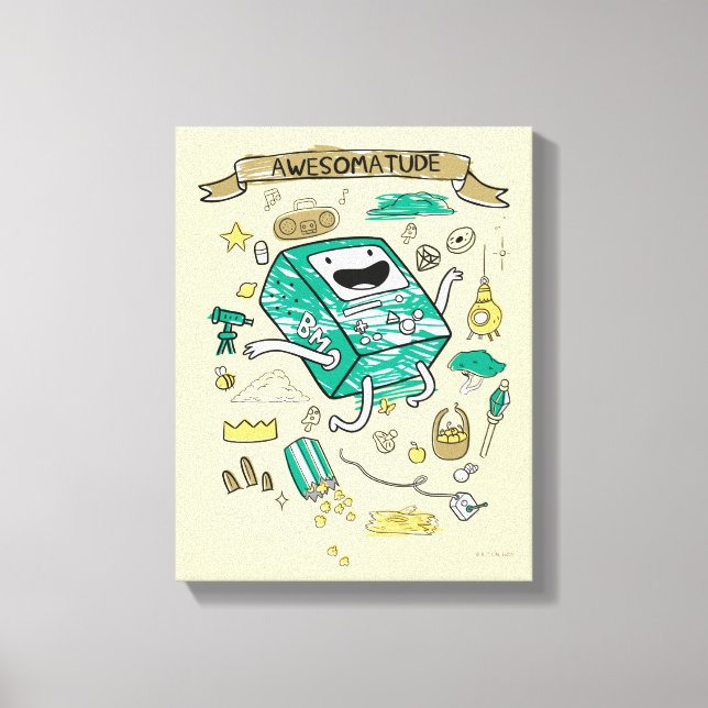 Toile Temps d'aventure | Croquis BMO "Awesomatude" (Recto)