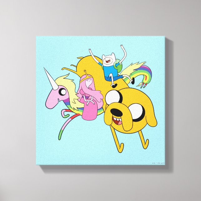 Toile Temps d'aventure | Lady, Bubblegum, Finn & Jake (Recto)