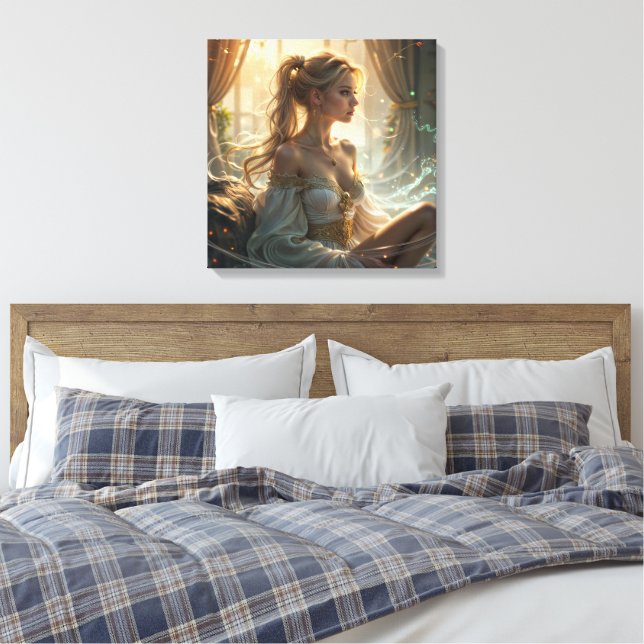 Toile Temps de détente dans une atmosphère magique (Insitu(Chambre))