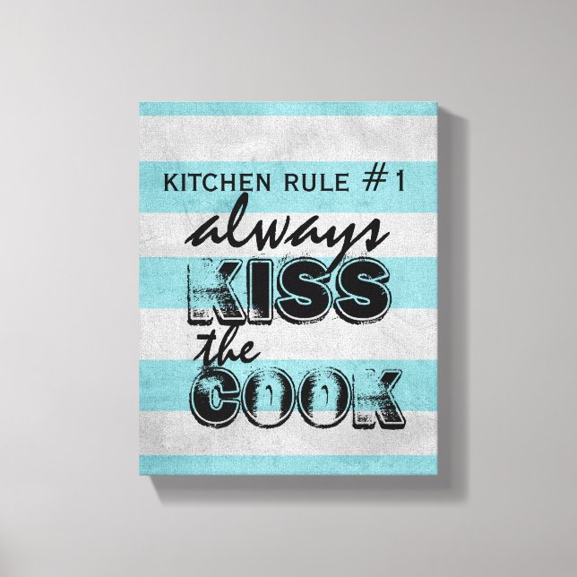 toile tendue de mur de cuisine avec citation (Recto)