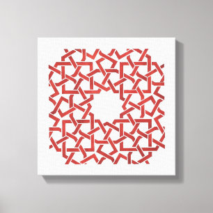 Toile tendue Mosaïque marocaine rouge MAMLUK