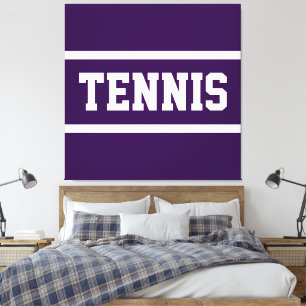 Toile TENNIS Amusant Gras Athlétique Rayures Profond Vio