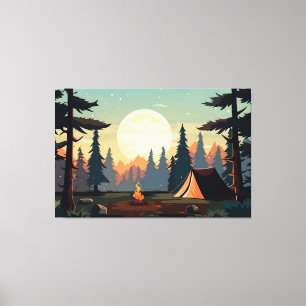 Toile Tente dans la forêt