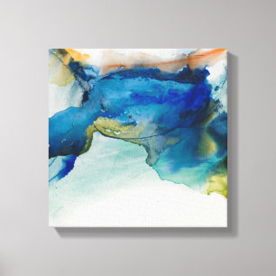 Toile Terrain Abstrait - Bleu