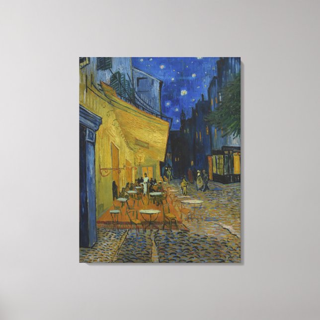 Toile Terrasse Café Van Gogh Le Soir (Recto)