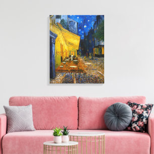 Toile Terrasse de café la nuit Van Gogh
