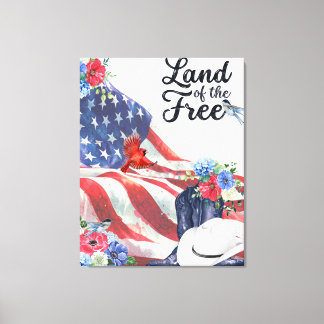 Toile Terre de l'eau libre drapeau aquarelle/chapeau/bot