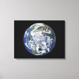 Toile Terre entièrement éclairée centrée sur le pôle Nor