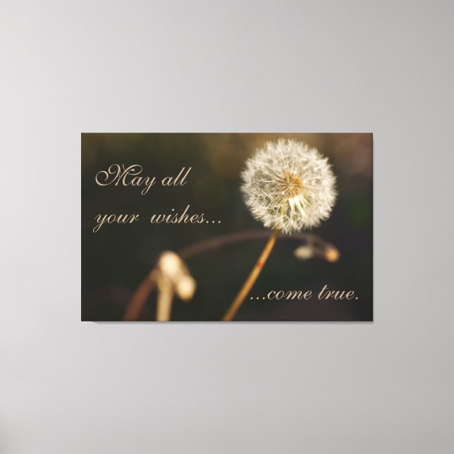 Toile Tête de graines de Dandelion en tons Brown (Recto)