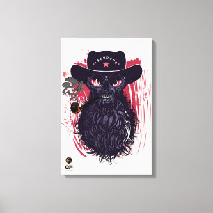 Toile Tête de mort hipster skulls cowboy western
