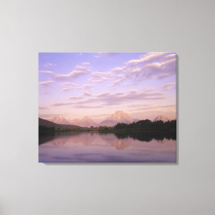 Toile Teton Range réfléchi sur la rivière Snake. Grand T