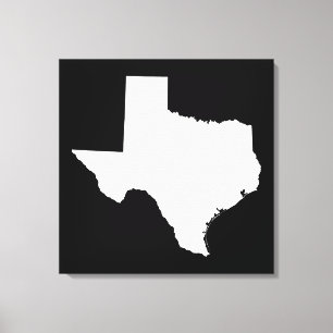 Toile Texas en blanc et noir