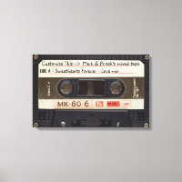 Texte Personnalisé / Retro Love Musique Cassette M