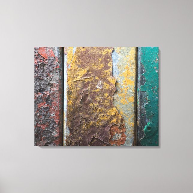 Toile Texture Rustique Avec Peinture De Flaquage Sur Mét (Recto)