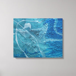 Toile texture turquoise abstraite