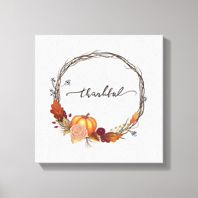 Toile Thanksgiving Wreath (Recto)