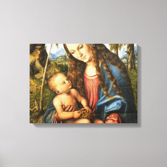 Toile The Blessed Mother Mary Holding (Recto)