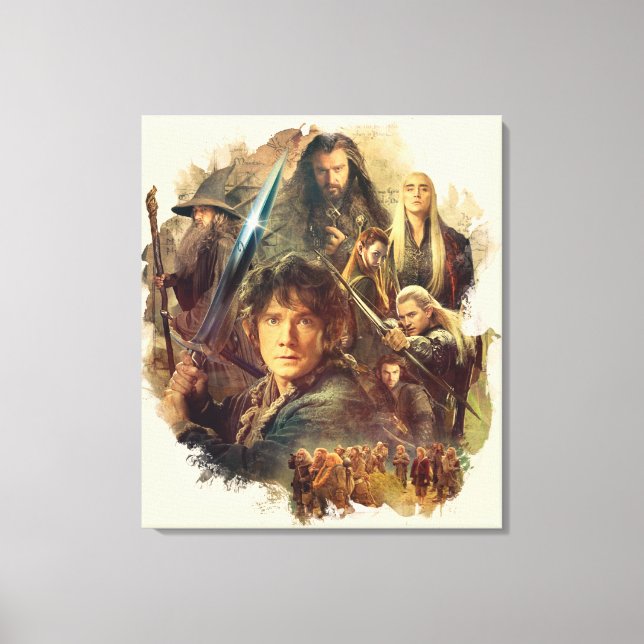 Toile The Company and Elves of Mirkwood (Recto)