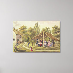 Toile Thé de l'après-midi dans une taverne du journal de