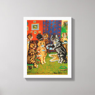 Toile Thé de l'après-midi, Louis Wain