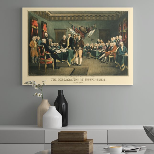 Toile The Declaration of Independence, 1850, Restored (Créateur téléchargé)