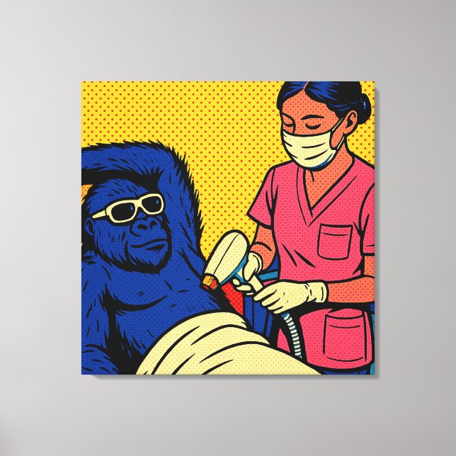 Toile  The Gorilla Who Goes to the Hair Removal Salon (Recto)
