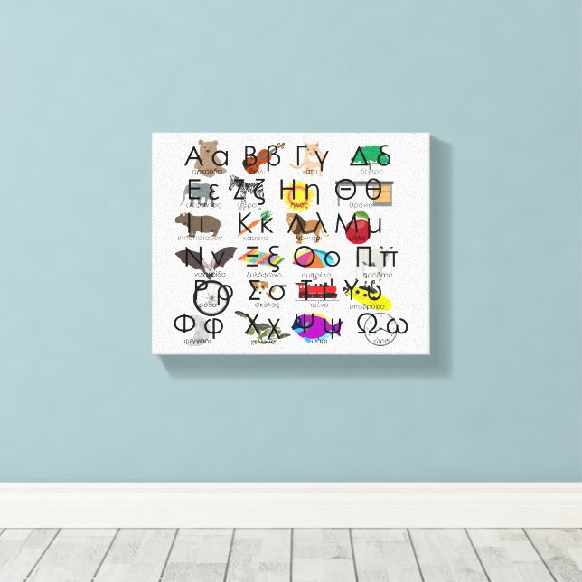 Toile The Greek Alphabet Letters (Insitu (Plancher de Bois))