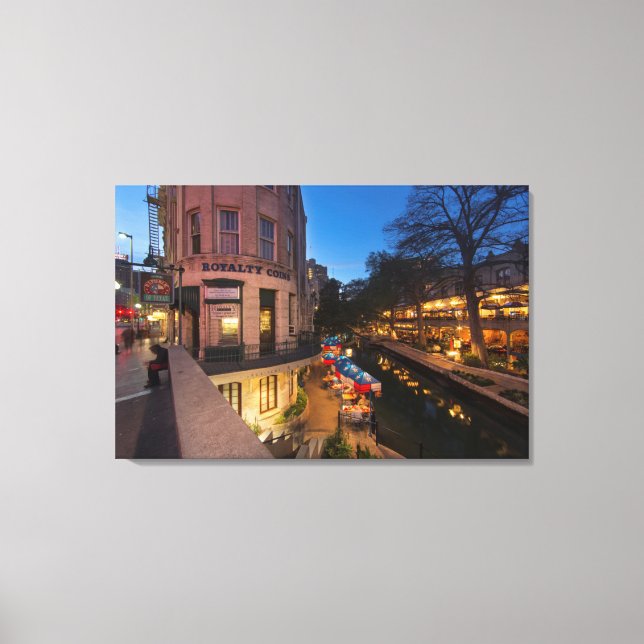 Toile The Riguk At Dusk In Downtown San Antonio 2 (Recto)