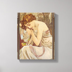 Toile The Times of the Day, Night's Rest, 1899 par Mucha