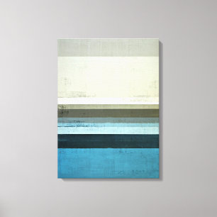 Toile 'The View' Art Abstrait bleu et gris