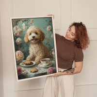 Thé vintage pour chien Goldendoodle