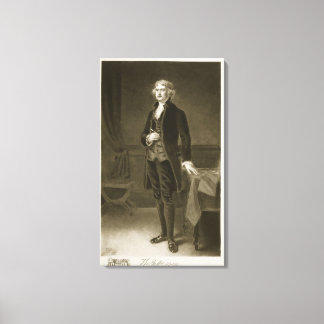 Toile Thomas Jefferson, 3e président des États-Unis