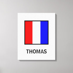 Toile Thomas Nom de famille Nautical Flag