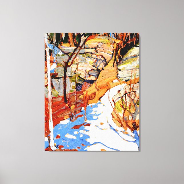 Toile Thomson - Neige et rochers, (Recto)