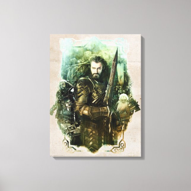 Toile THORIN OAKENSHIELD™, Dwalin, et graphique de Balin (Recto)