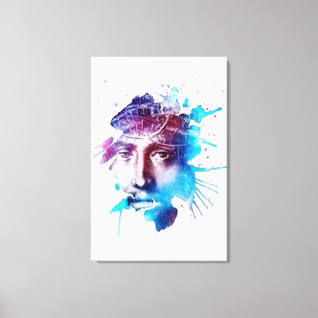 Toile Thorn Crown Jésus Christ Passion Art Abstrait (Recto)