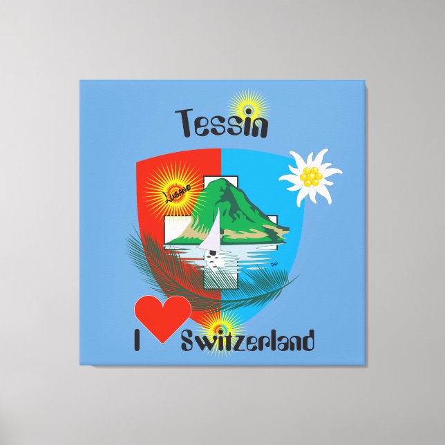 Toile Ticino Suisse Svizzera Svizra Leinwand (Recto)