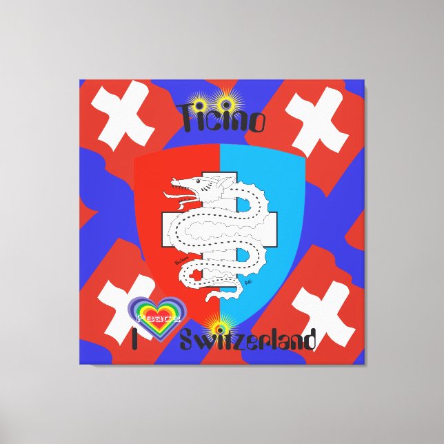 Toile Ticino Suisse Svizzera Svizra Leinwand (Recto)