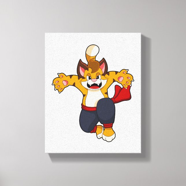 Toile Tiger dans les arts martiaux Karate (Recto)