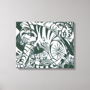 Toile Tiger de Franz Marc, Art Vintage de l'expressionni