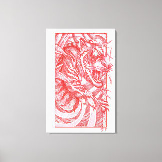 Toile Tiger Dotwork tora