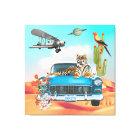 Tiger Retro Car Desert Cactus Surreal Collage