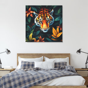 Toile « Tigre à Moi » – Portrait de Tigre Coloré