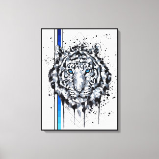 Toile Tigre blanc