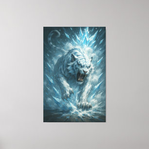 Toile Tigre blanc de Frost – Empereur du royaume gelé –