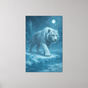 Toile Tigre blanc Frost King – Gardien majestueux givré